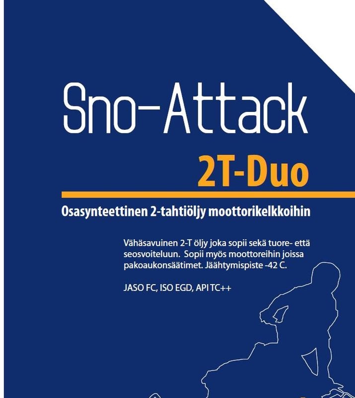 2-Taktsolja Sno-Attack Snöskoter Delsyntet 20 L