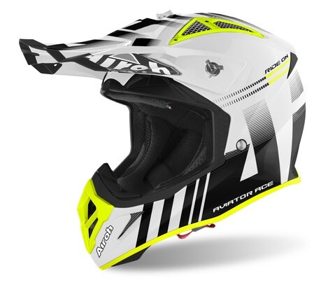 Hjälm Airoh Aviator Ace Nemesi White Gloss