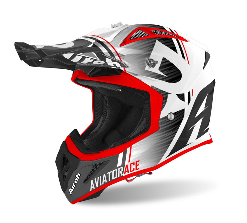 Hjälm Airoh Aviator Ace Kybon Red Gloss