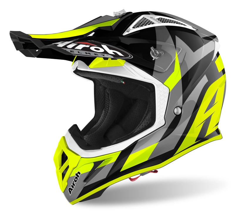 Hjälm Airoh Aviator Ace Trick Yellow