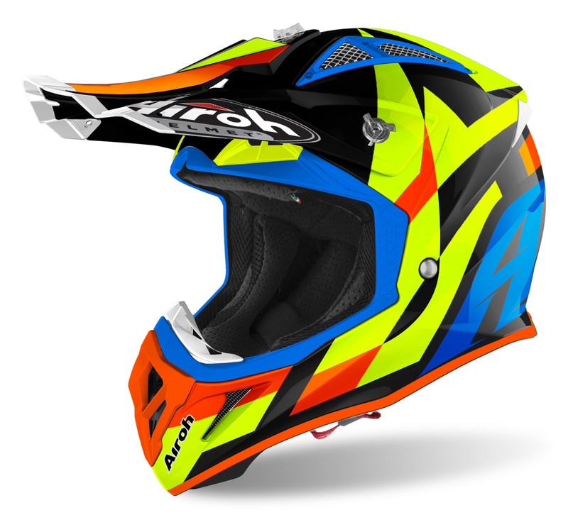Hjälm Airoh Aviator Ace Trick Yellow/Blue