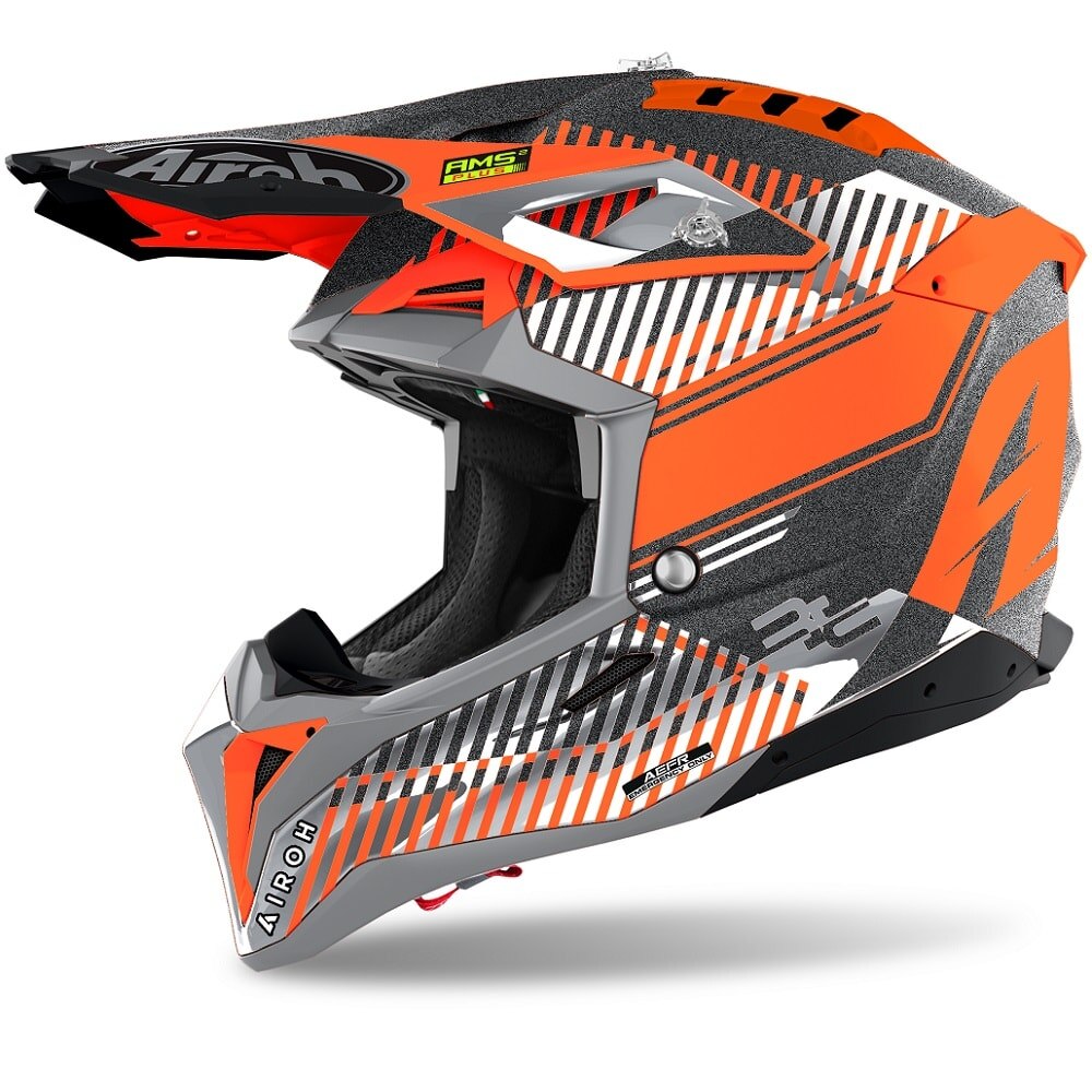 Hjälm Airoh Aviator 3, Wave Orange Chrome