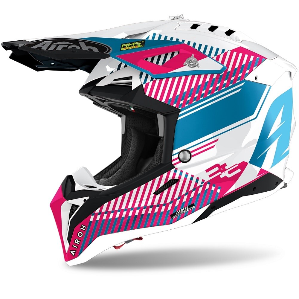 Hjälm Airoh Aviator 3, Wave Pink Chrome