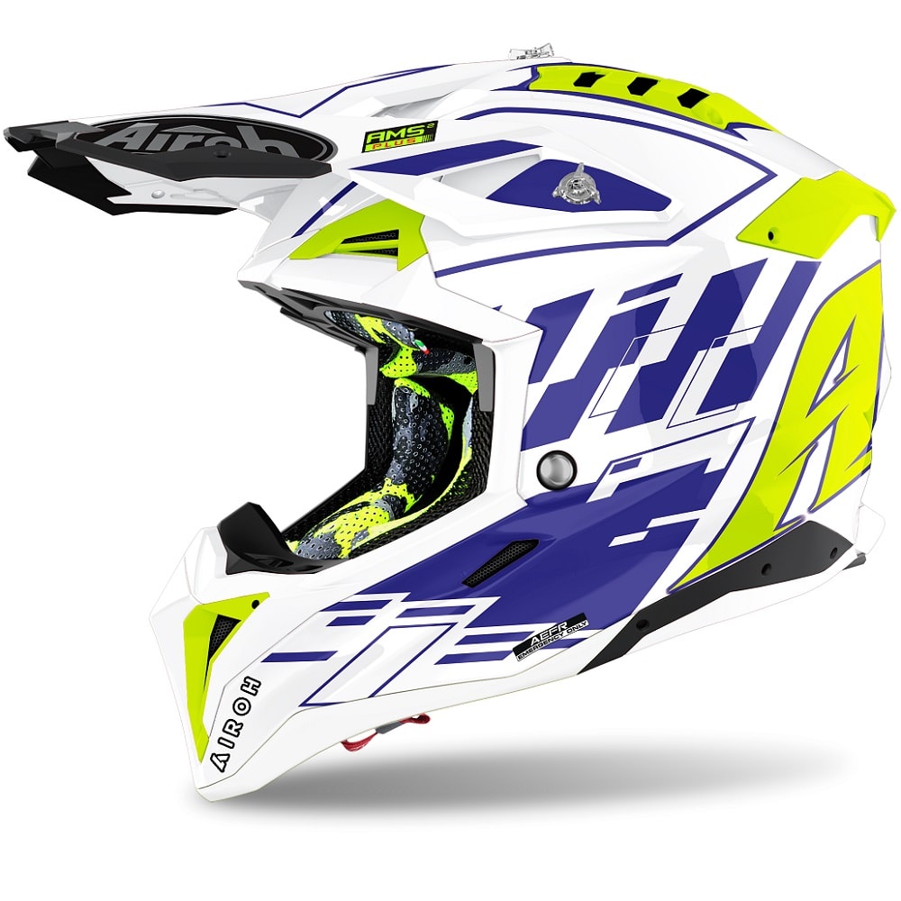 Hjälm Airoh Aviator 3, Rampage Blue Gloss