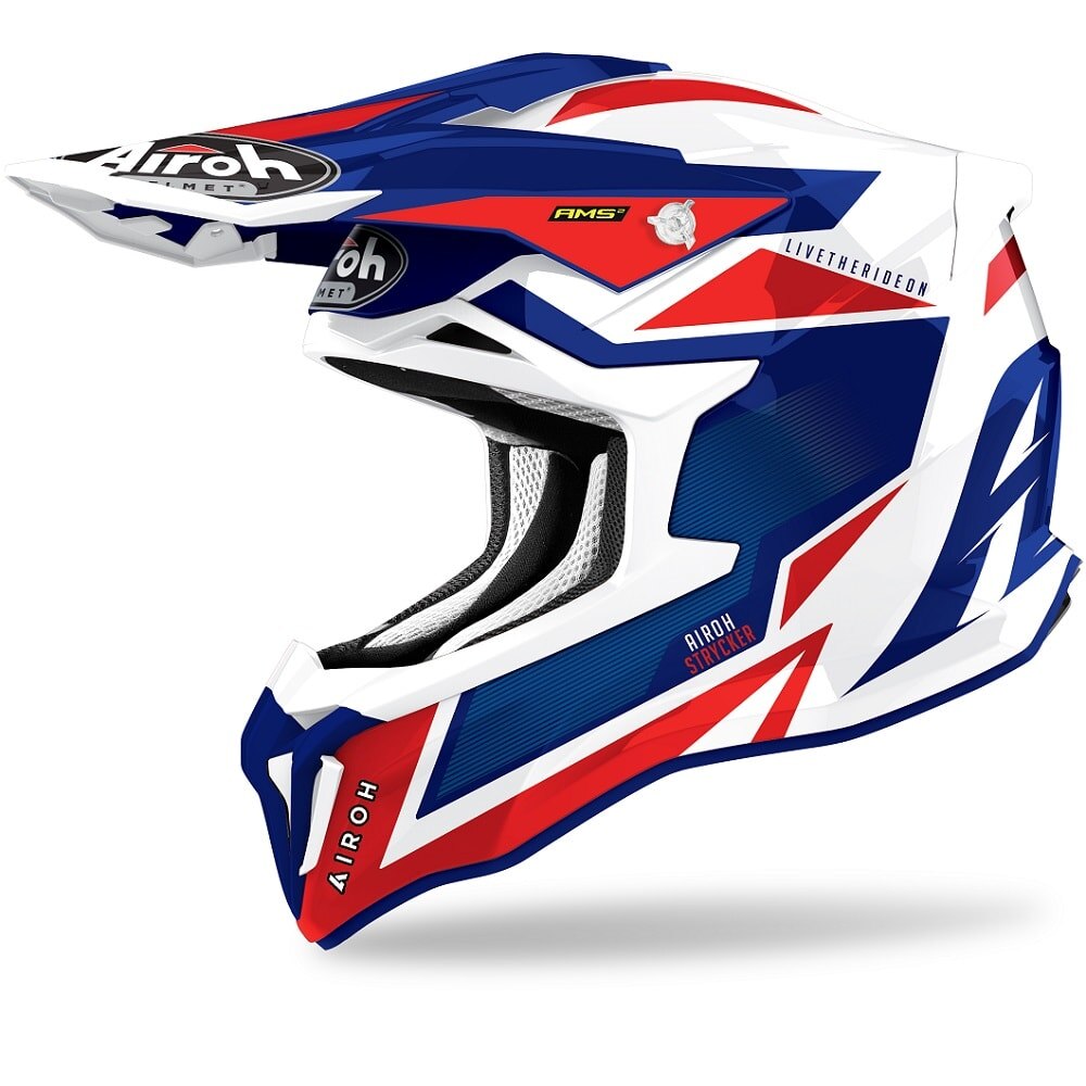 Hjälm Airoh Strycker, Axe Blue/Red Gloss