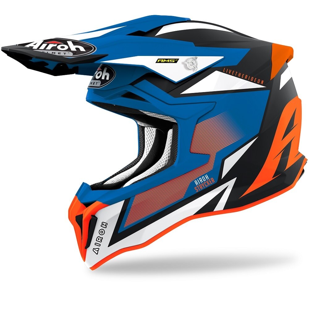 Hjälm Airoh Strycker, Axe Orange/Blue Matt