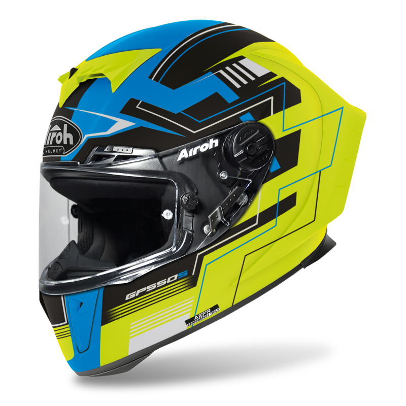 Hjälm Airoh GP 550 S, Challenge Blue/Yellow