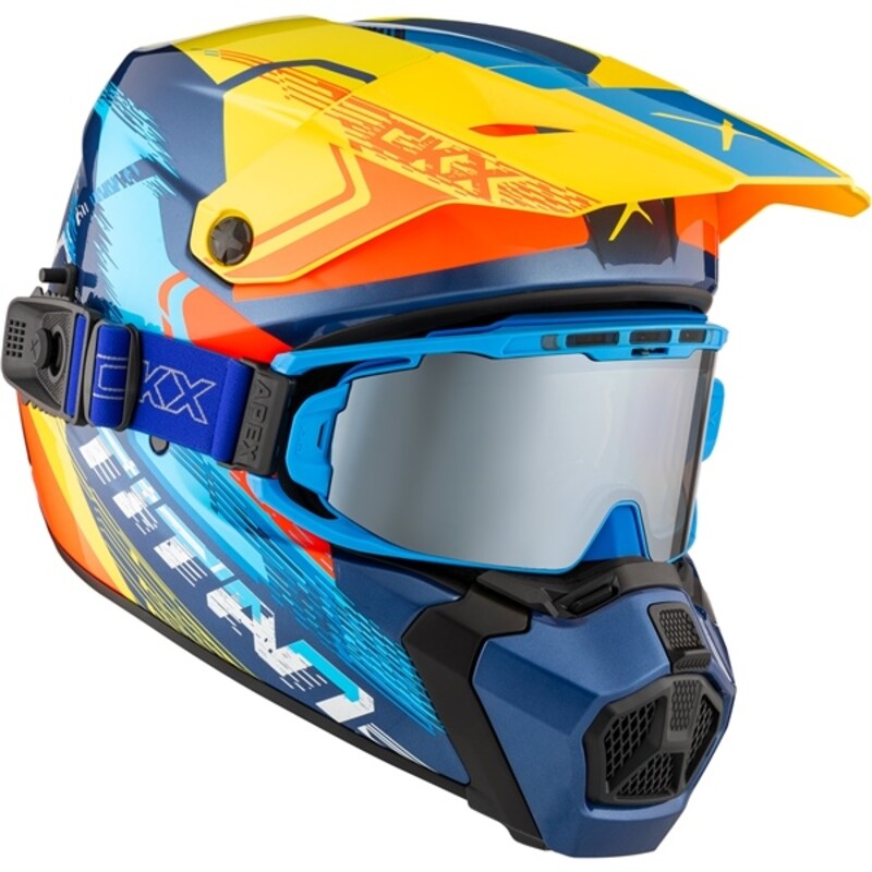 Hjälm CKX Titan AMS Concordia, Blue/Yellow/Glossy Red