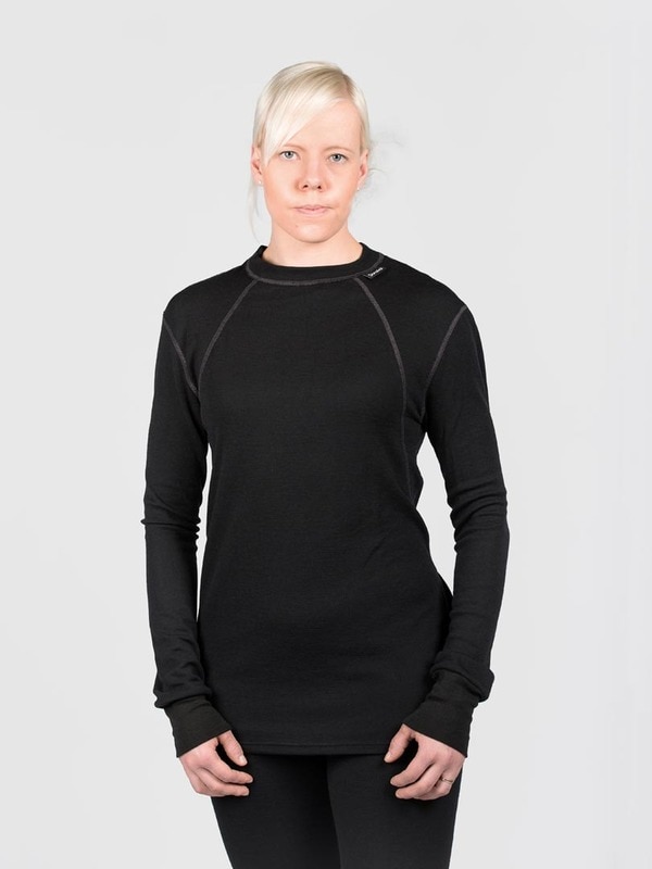 Underställströja Svala Merino O-Neck, Svart