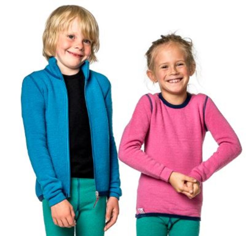 Tröja Woolpower Kids Full Zip Jacket, Blå