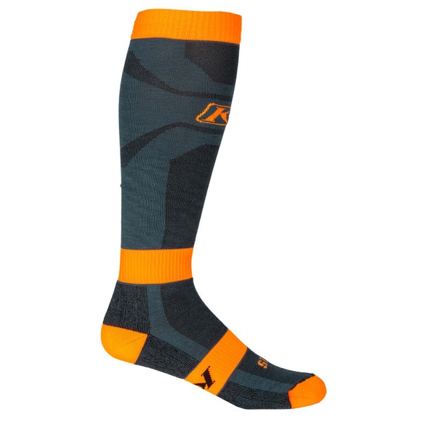 Strumpor Klim Vented Sock, Petrol - Strike Orange