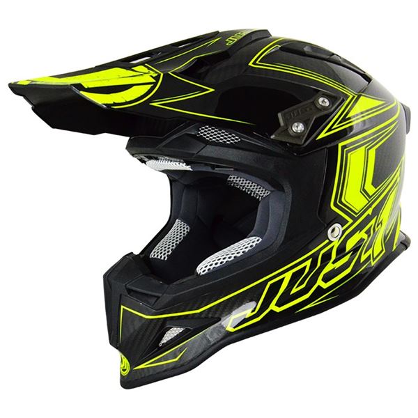 Hjälm Just1 J12 Carbon Fluo Gul