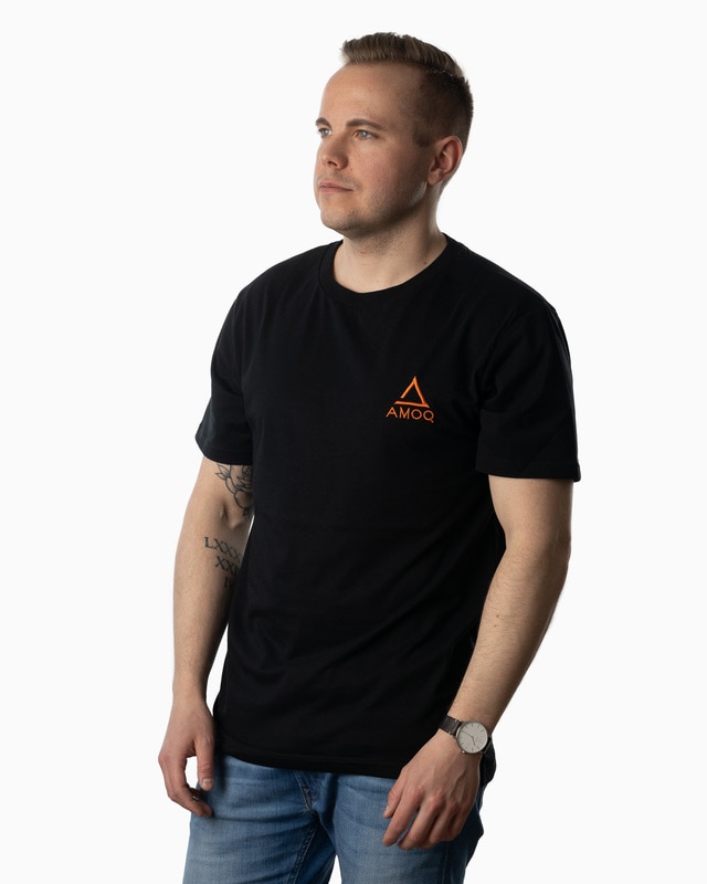 T-Shirt AMOQ Original, Black/Orange