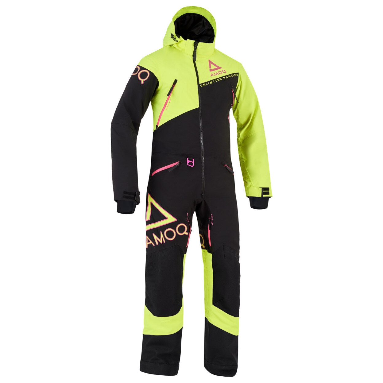 Onepiece AMOQ W´s Eclipse V2, Black/HiVis/Pink