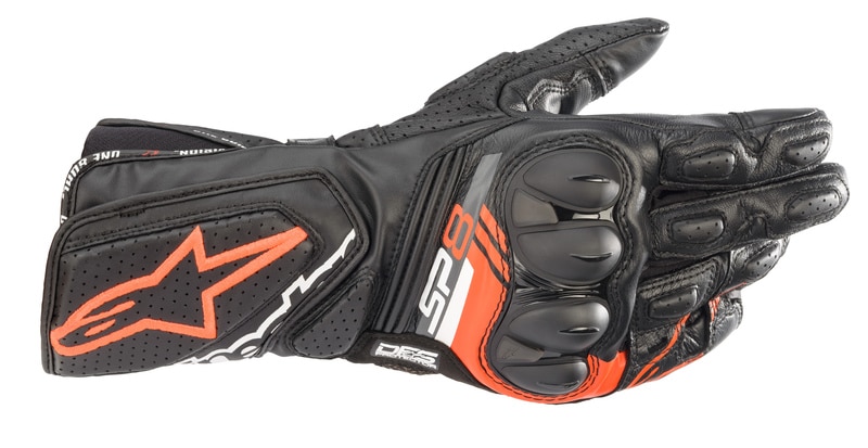 Handskar Alpinestars SP-8 v3, Black/Red Fluo