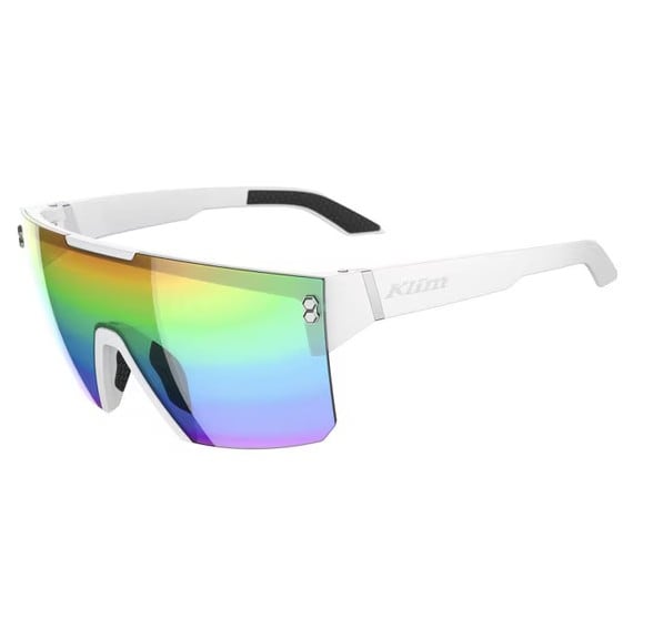 Solglasögon Klim Muffler, Matte White - Smoke Oil Slick Mirrored