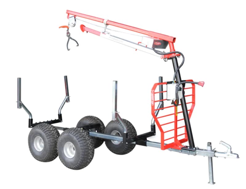 Timmervagn med kran & vinsch – Ultratec 1500 kg