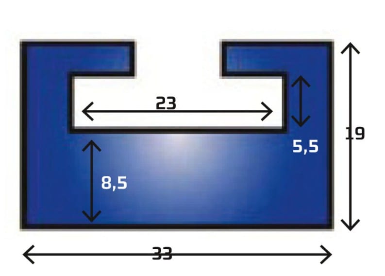 Slide Profil #22 142cm grafit
