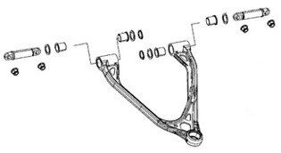 Bussningssats A-arm Polaris