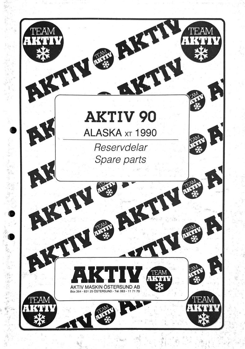 Reservdelskatalog Aktiv Alaska XT 1990 – (A4-utskrift)