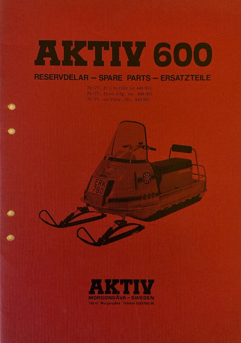 Reservdelskatalog Aktiv 600 – (A4-utskrift)