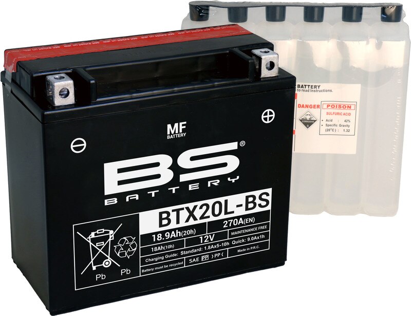Batteri YTX20L-BS 12V 18Ah HÖ+