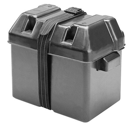 Batteribox med spännband