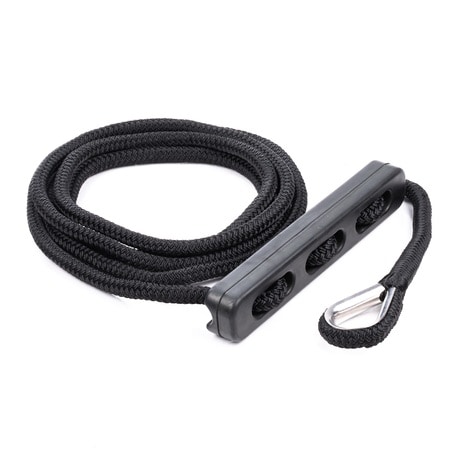 Dockline med ryckdämpare 16mm 4m svart Qvarken