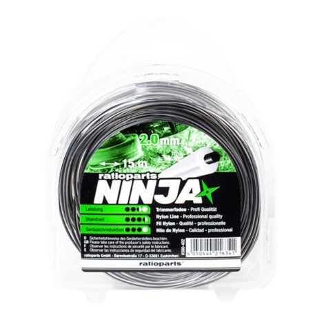 Trimmerlina tvåkärnig 2.0 mm 15 m Ninja