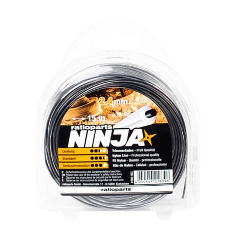 Trimmerlina tvåkärnig 2.4 mm 15 m Ninja