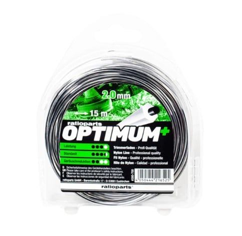 Trimmerlina tvåkärnig 2.0 mm 15 m Optimum