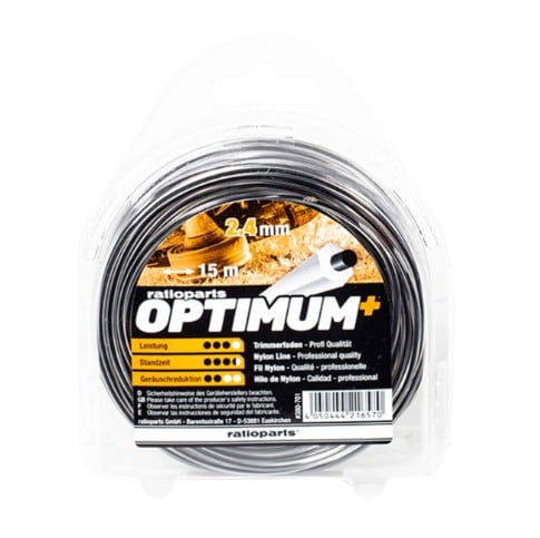 Trimmerlina tvåkärnig 2.4 mm 15 m Optimum