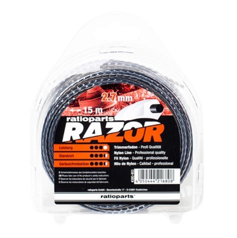 Trimmerlina tvåkärnig 2.7 mm 15 m Razor