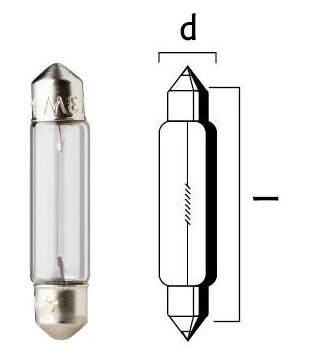 Glödlampa 12V 3W SV5,5