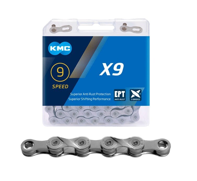 Kedja KMC X9 EPT 9-delad 114L