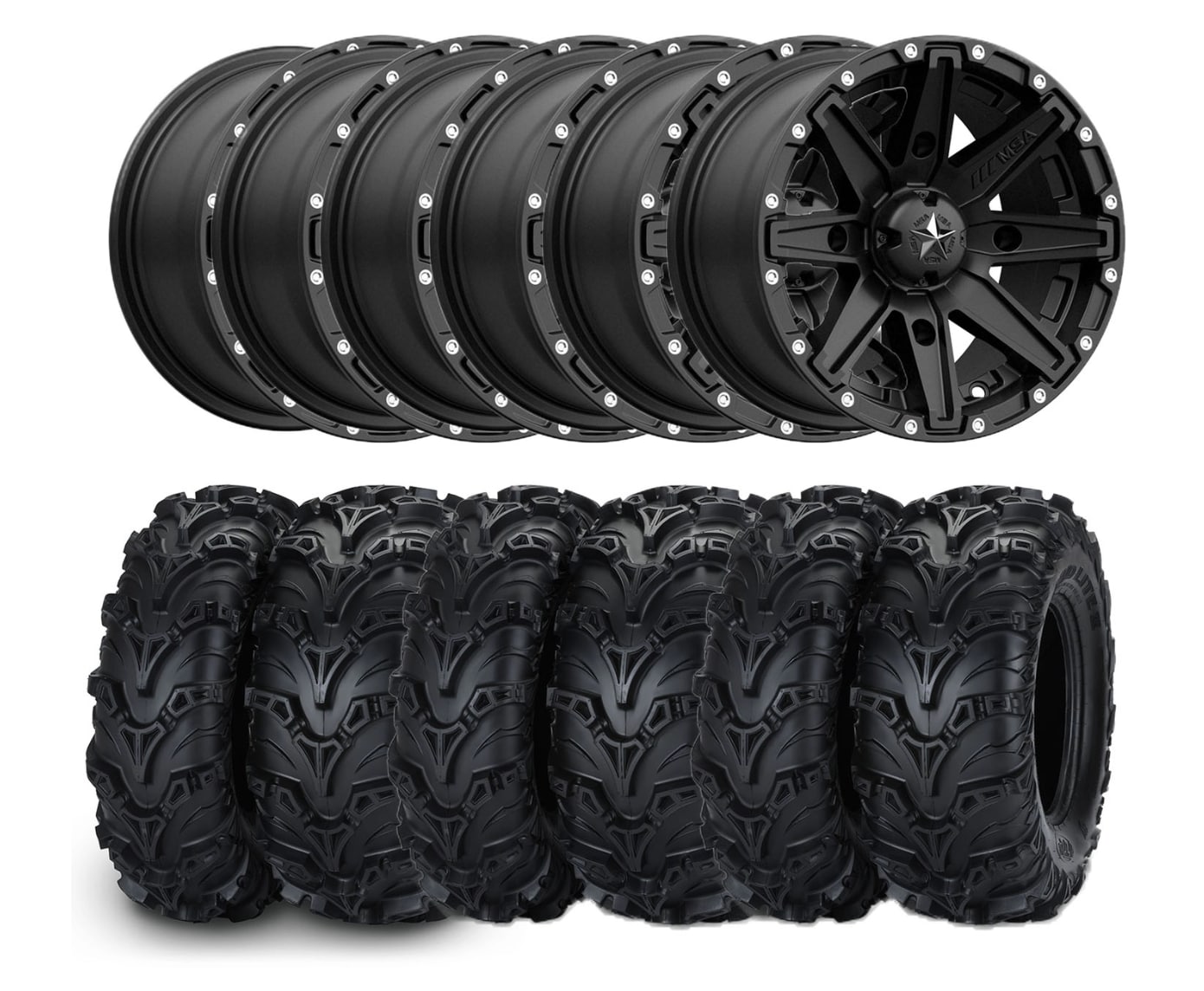 ATV-Däckpaket Can-Am 6x6 28" Däck/14" Fälg – ITP Mud Lite II/MSA M33