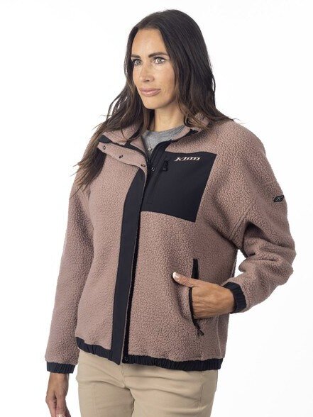Fleecejacka Klim W´s Sira High Pile, Twiligth Mauve - Black
